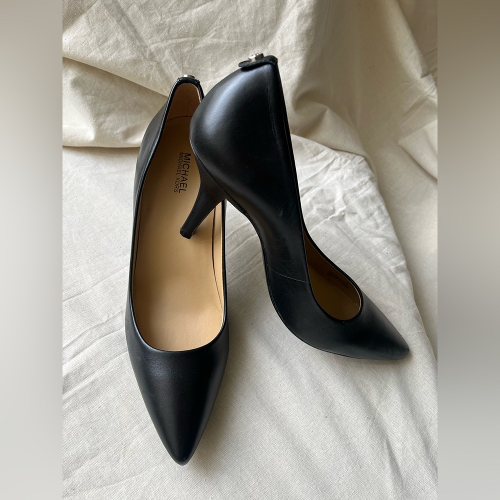 MICHAEL by Michael Kors Black Leather Heels